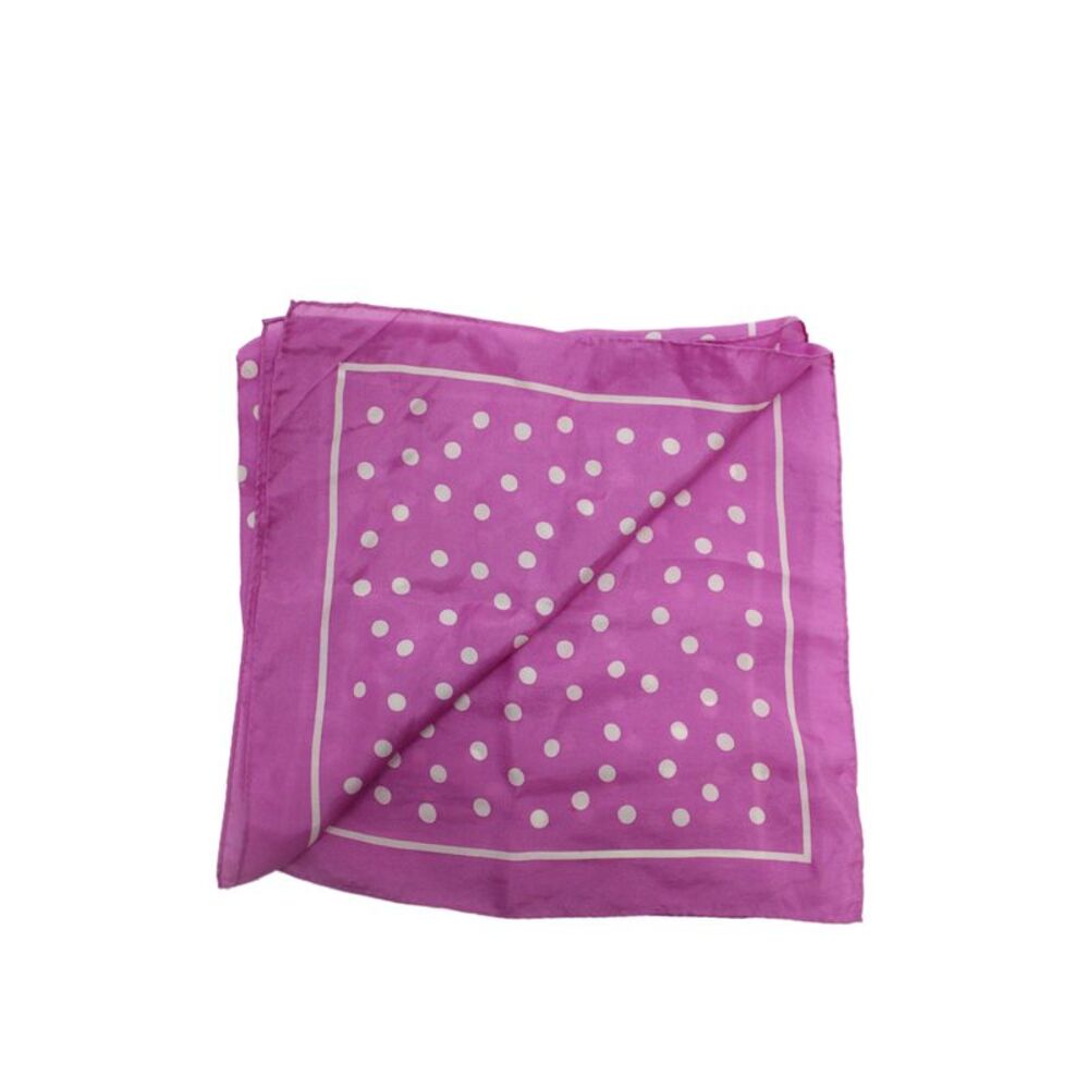 Ralph Lauren Womens Silk Polka Dot Print Classic Scarf Pink